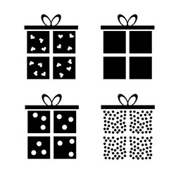 Gift icon set vector