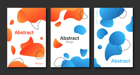 gradient abstract shapes set vector image