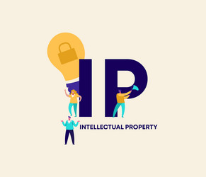 ip intellectual property registered mark vector