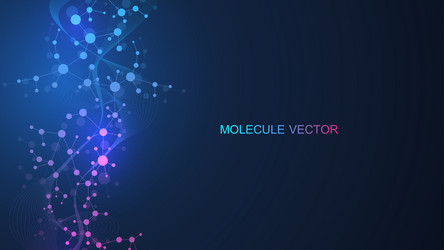 modern abstract molecules structure for science vector image