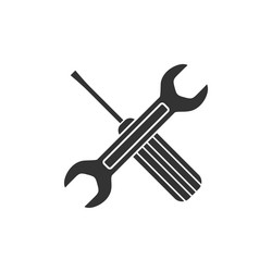 screwdriver and wrench repair maintenance Vector Image