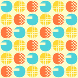 Abstract seamless pattern with geometrical objects vector