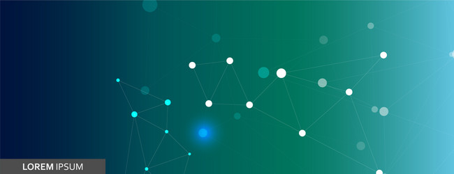 connect visualization with dots and lines vector image