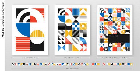 Geometric Scale Color Block vector image