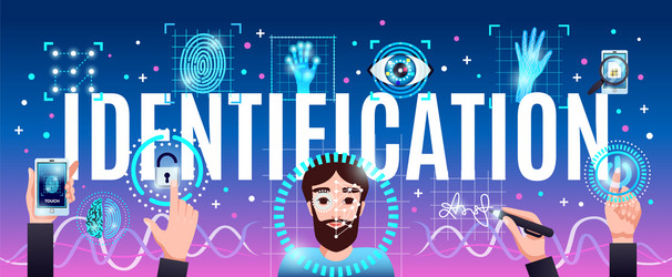 identification technologies header vector image