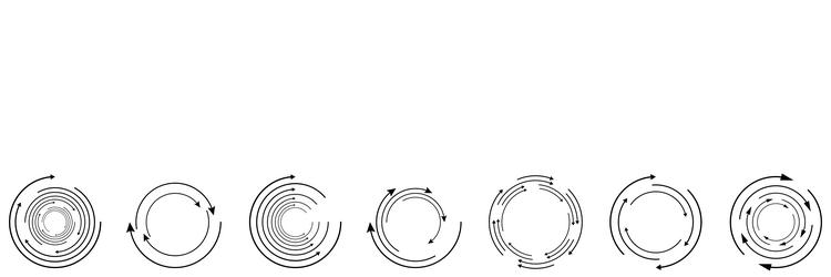 random circular cycle arrow element spiral vector image