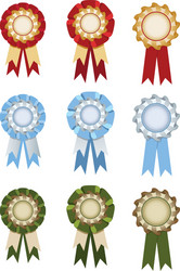 set of rosettes vector