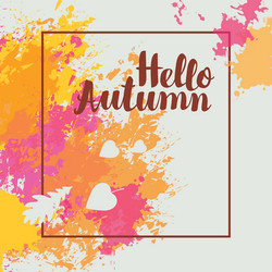 Autumn banner with bright abstract spots vector