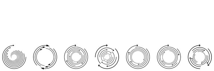 random circular cycle arrow element spiral vector image