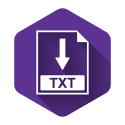 white txt file document icon download button vector image