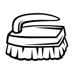 brush housekeeping cleaning item vector