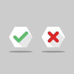 Check and wrong marks tick cross vector