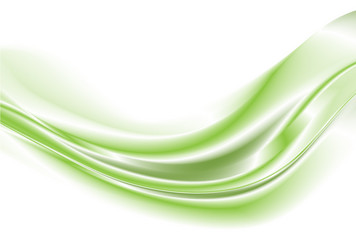 Green abstract wave background vector