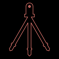 neon laser level tool measure building on tripod vector image