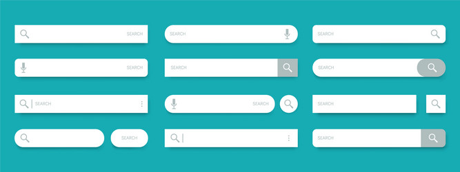 Search bar web ui elements for browsers with text vector