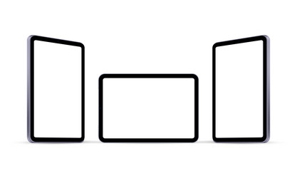 tablet computers mockups vertical and horizontal vector image