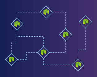 Cryptocurrency neo blockchain circuit style vector