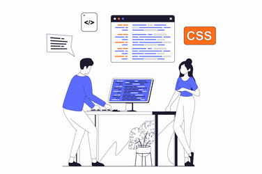development and programming concept with people vector image