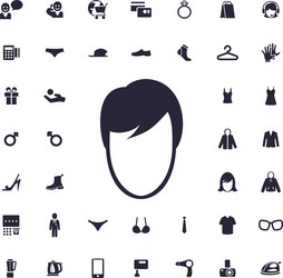 man face icon vector