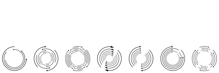 random circular cycle arrow element spiral vector image