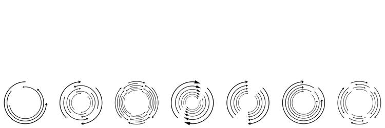 random circular cycle arrow element spiral vector