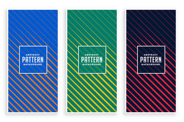 set diagonal lines pattern vector image
