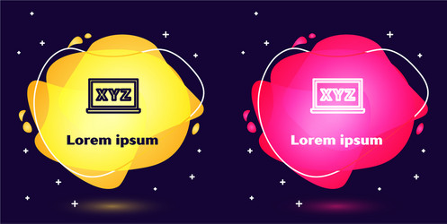 set line xyz coordinate system on chalkboard icon vector image