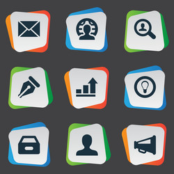 Set of simple trade icons vector