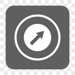 up-right rounded arrow square button vector image