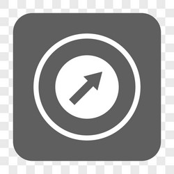 Up-right rounded arrow square button vector