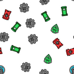 waste sorting garbage plastic seamless pattern vector image