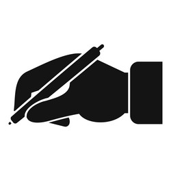 Writing Hand Icon - Pen and Paper vector image