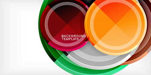 abstract circles overlap creating vibrant color vector image