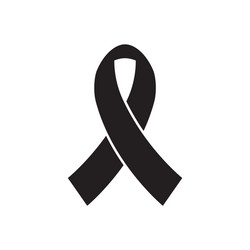 Ribbon cancer icon vector