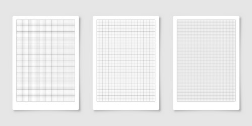 Sheet of graph paper with grid millimeter vector