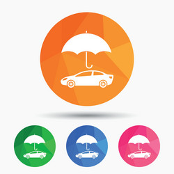 car insurance sign icon protection symbol vector