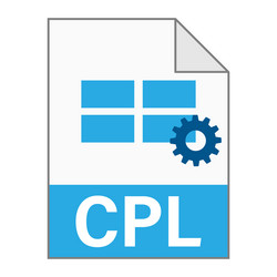 modern flat design of cpl file icon for web vector image