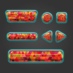 set of color different buttons vector image