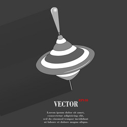 Whirligig flat modern web button with long shadow vector