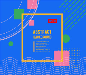 abstract geometric design with different shapes vector image