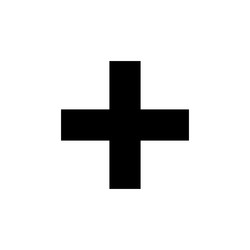 add plus icon flat design image vector image