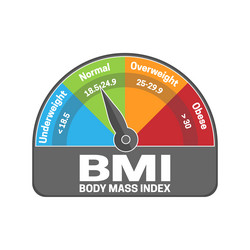 Bmi body mass index calculate or infographic vector