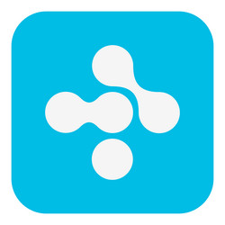 connected circles nodes as technology tech vector image