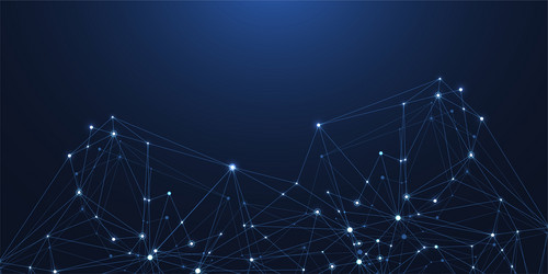 global network connection concept big data vector image