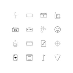 lifestyle linear thin icons set outlined simple vector image