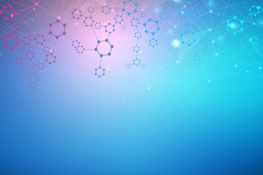 Science network pattern connecting lines and dots vector