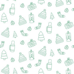 seamless pattern doodle style with camera vector image
