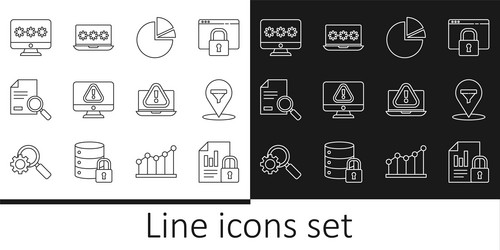 set line document and lock location with sales vector image