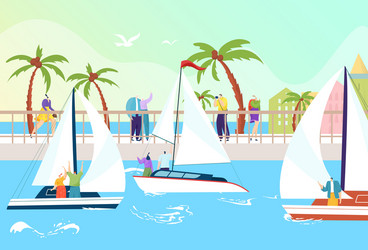 summer sea water tourism Vector Image