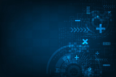 technology with complex calculations vector image